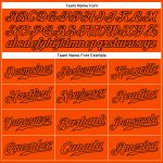 Personalized Orange Orange-Black Authentic Sleeveless Baseball Jersey Team Custom Name and Number