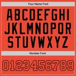 Personalized Orange Orange-Black Authentic Throwback Basketball Jersey Team Custom Name and Number