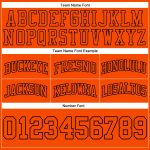 Personalized Orange Orange-Black Authentic Throwback Basketball Shorts Team Custom Name and Number
