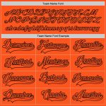 Personalized Orange Orange-Black Hockey Jersey Team Custom Name and Number