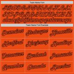 Personalized Orange Orange-Black Performance T-Shirt Team Custom Name and Number