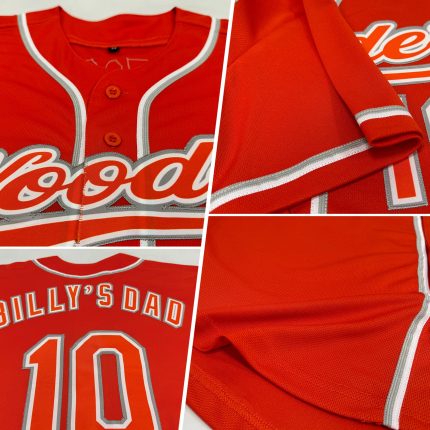 Personalized Orange Orange-Gray Authentic Baseball Jersey