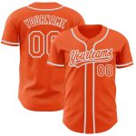 Personalized Orange Orange-Gray Authentic Baseball Jersey