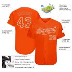 Personalized Orange Orange-Gray Authentic Baseball Jersey Team Custom Name and Number