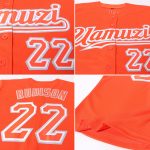 Personalized Orange Orange-Gray Authentic Baseball Jersey Team Custom Name and Number