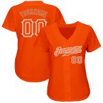 Personalized Orange Orange-Gray Authentic Baseball Jersey Team Custom Name and Number