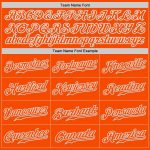 Personalized Orange Orange-Gray Authentic Baseball Jersey Team Custom Name and Number