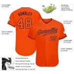Personalized Orange Orange-Navy Authentic Baseball Jersey Team Custom Name and Number