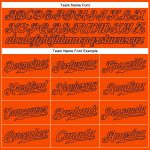 Personalized Orange Orange-Navy Authentic Sleeveless Baseball Jersey Team Custom Name and Number