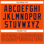 Personalized Orange Orange-Navy Authentic Sleeveless Baseball Jersey Team Custom Name and Number