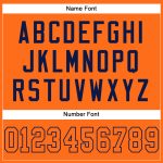 Personalized Orange Orange-Navy Mesh Authentic Football Jersey Team Custom Name and Number