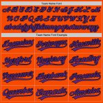 Personalized Orange Purple-Black Authentic Baseball Jersey Team Custom Name and Number