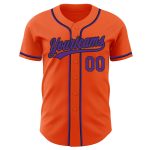 Personalized Orange Purple-Black Authentic Baseball Jersey Team Custom Name and Number