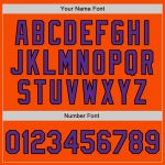 Personalized Orange Purple-Black Bomber Full-Snap Varsity Letterman Jacket Team Custom Name and Number