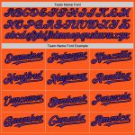 Personalized Orange Purple-Black Mesh Authentic Throwback Baseball Jersey Team Custom Name and Number