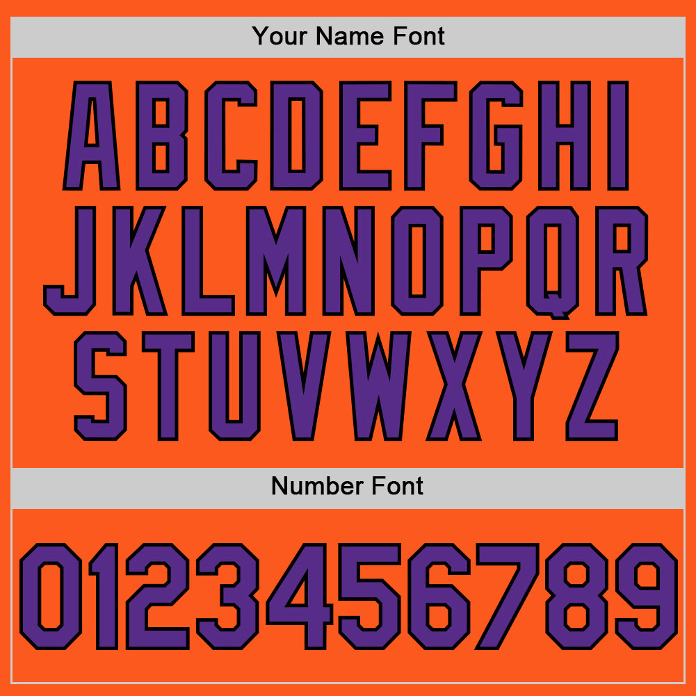 Personalized Orange Purple-Black Mesh Authentic Throwback Baseball Jersey Team Custom Name and Number Personalized Orange Purple-Black Mesh Authentic Throwback Baseball Jersey Team Custom Name and Number - Image 5