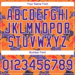 Personalized Orange Purple-White 3D Pattern Design Cowboy Rodeo Performance T-Shirt Team Custom Name and Number