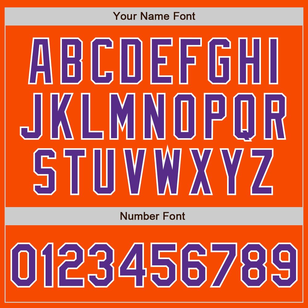 Personalized Orange Purple-White Authentic Split Fashion Baseball Jersey Team Custom Name and Number Personalized Orange Purple-White Authentic Split Fashion Baseball Jersey Team Custom Name and Number - Image 4
