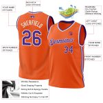 Personalized Orange Purple-White Authentic Throwback Basketball Jersey