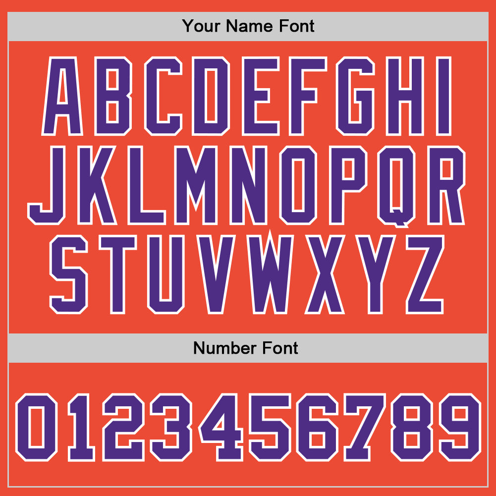 Personalized Orange Purple-White Authentic Throwback Basketball Jersey Team Custom Name and Number Personalized Orange Purple-White Authentic Throwback Basketball Jersey Team Custom Name and Number - Image 3