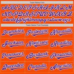 Personalized Orange Purple-White Authentic Two Tone Baseball Jersey Team Custom Name and Number