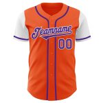 Personalized Orange Purple-White Authentic Two Tone Baseball Jersey Team Custom Name and Number