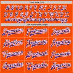 Personalized Orange Purple-White Bomber Full-Snap Varsity Letterman Jacket Team Custom Name and Number