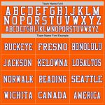 Personalized Orange Purple-White Mesh Authentic Football Jersey Team Custom Name and Number