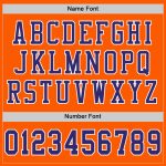 Personalized Orange Purple-White Mesh Authentic Football Jersey Team Custom Name and Number