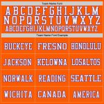 Personalized Orange Purple-White Mesh Authentic Throwback Football Jersey Team Custom Name and Number