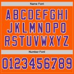 Personalized Orange Purple-White Mesh Authentic Throwback Football Jersey Team Custom Name and Number