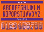 Personalized Orange Purple-White Mesh Drift Fashion Football Jersey Team Custom Name and Number