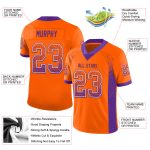 Personalized Orange Purple-White Mesh Drift Fashion Football Jersey Team Custom Name and Number
