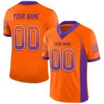 Personalized Orange Purple-White Mesh Drift Fashion Football Jersey Team Custom Name and Number