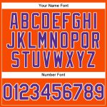 Personalized Orange Purple-White Performance T-Shirt Team Custom Name and Number