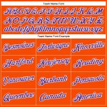 Personalized Orange Purple-White Performance T-Shirt Team Custom Name and Number