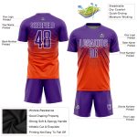 Personalized Orange Purple-White Sublimation Soccer Uniform Jersey Team Custom Name and Number
