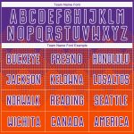 Personalized Orange Purple-White Sublimation Soccer Uniform Jersey Team Custom Name and Number