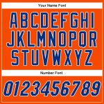 Personalized Orange Royal-White Authentic Baseball Jersey Team Custom Name and Number