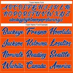 Personalized Orange Royal-White Authentic Baseball Jersey Team Custom Name and Number