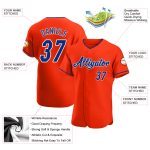 Personalized Orange Royal-White Authentic Baseball Jersey Team Custom Name and Number