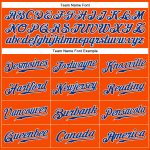 Personalized Orange Royal-White Authentic Sleeveless Baseball Jersey Team Custom Name and Number