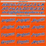 Personalized Orange Royal-White Authentic Split Fashion Baseball Jersey Team Custom Name and Number