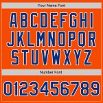 Personalized Orange Royal-White Authentic Split Fashion Baseball Jersey Team Custom Name and Number