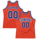 Personalized Orange Royal-White Authentic Throwback Basketball Jersey