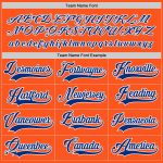 Personalized Orange Royal-White Hockey Jersey Team Custom Name and Number