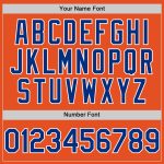 Personalized Orange Royal-White Line Authentic Baseball Jersey Team Custom Name and Number