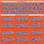 Personalized Orange Royal-White Line Authentic Baseball Jersey Team Custom Name and Number