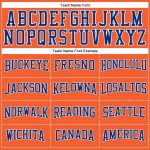 Personalized Orange Royal-White Long Sleeve Performance T-Shirt Team Custom Name and Number