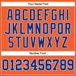 Personalized Orange Royal-White Long Sleeve Performance T-Shirt Team Custom Name and Number